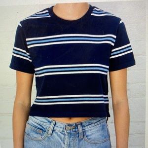 Blue and white striped brandy Melville top
